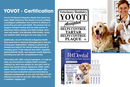 [Official Store]🇬🇧 Yovot® Pet Dental & Digestive Health Oral Liquid – Freshen Breath, Remove Tartar & Promote gum regeneration, stabilize teeth (for Cats & Dogs)  – Save 70% Today!